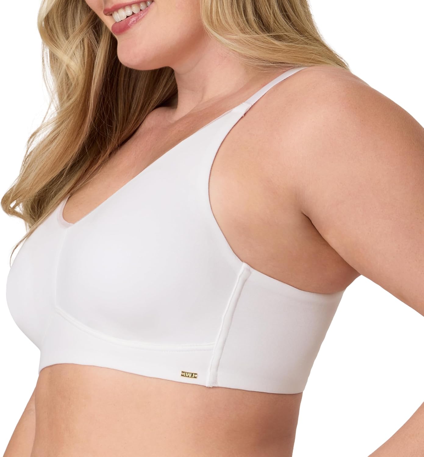 Bali Womens Wireless Bra, Cotton Collection Bras for Women, Moisture Wicking, Full Coverage, Convertible Straps - Image 4