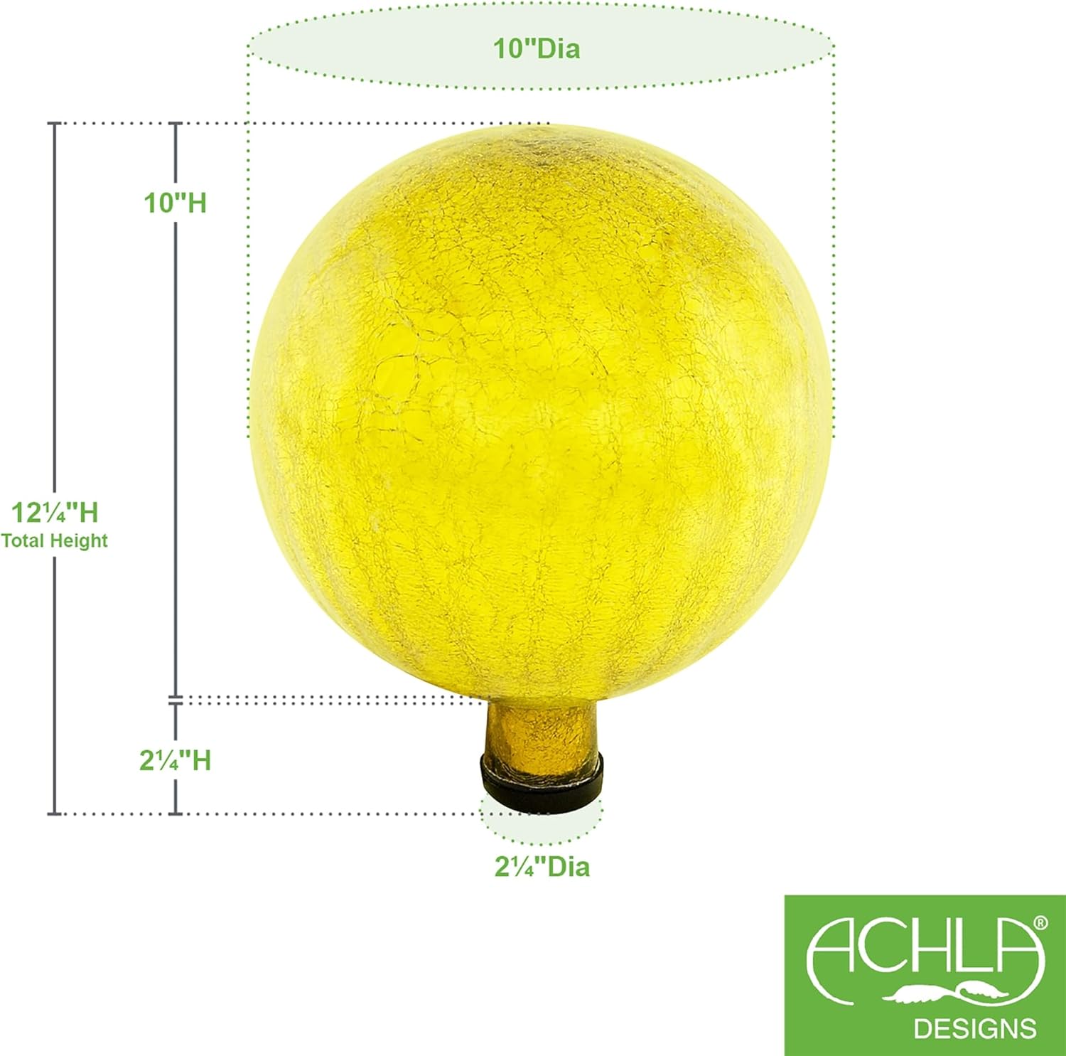 10" Gazing Globe, Lemon Drop