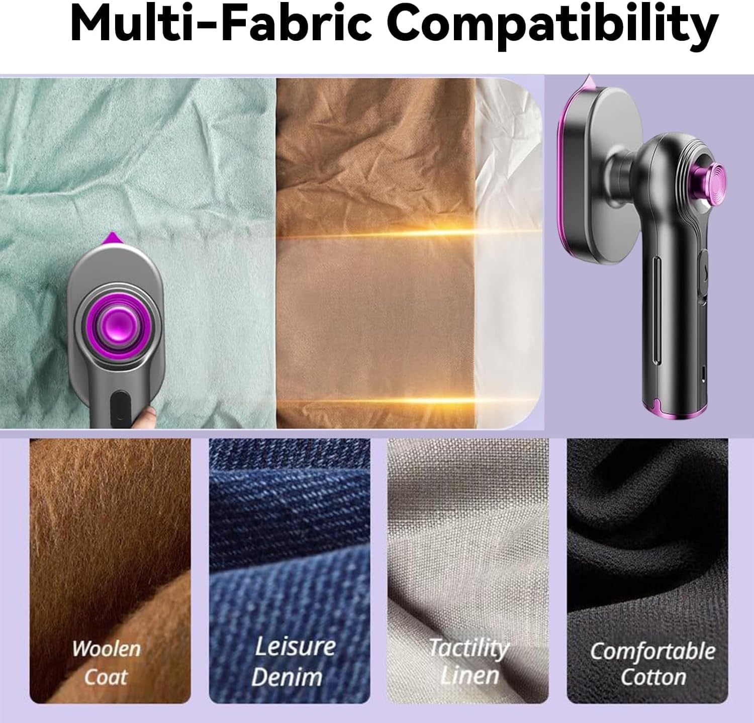 Mini Steam Iron – Crisp Clothes in Minutes, 2026 New Portable Travel Mini Steam Iron for Clothes, Handheld Garment Steamer with 90° Rotatable Head, Fast Heat-Up Wrinkle Remover (Gray)