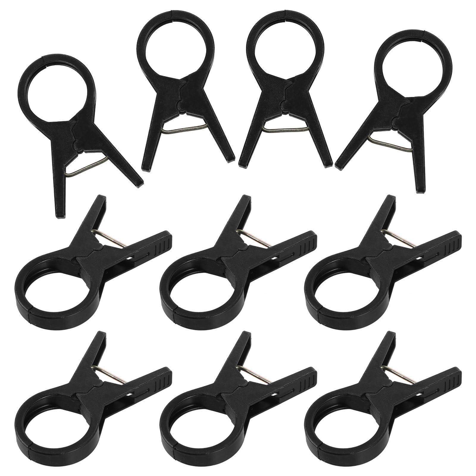 Clips para plantas fáciles de usar, 100 tutores de plástico negro para asegurar tus flores