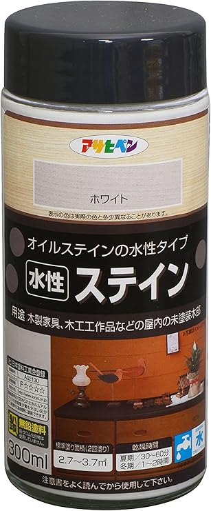 Amazon アサヒペン 水性ステイン ホワイト 300ml Diy 工具 ガーデン