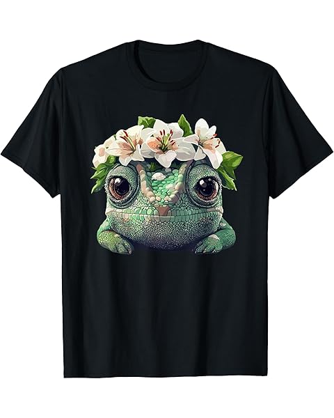 Floral Crown Chameleon T-Shirt