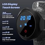 Muscle Massage Gun Deep Tissue Percussion Massager - Portable Handheld Sport Massagers for Athletes, Quiet & Powerful Brushless Motor Cordless, 20 Speed Level,Wattne W2 (Carbon)