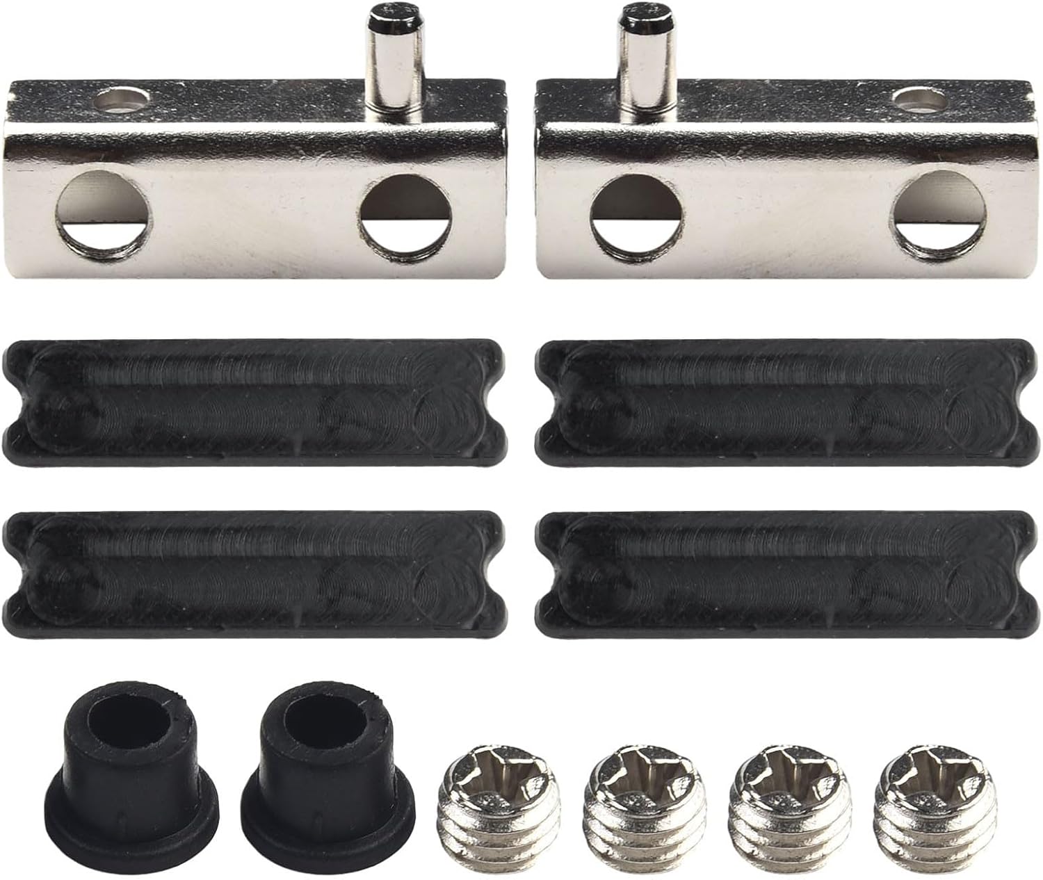 Glass Cabinet Door Clip Metal Showcase Latch Display Case Hinge Iron Glass Holder Nickel Plated Catch Black Cabinet Clip for Home Kitchen Storage 2PCS(Nickel-Plated Iron)