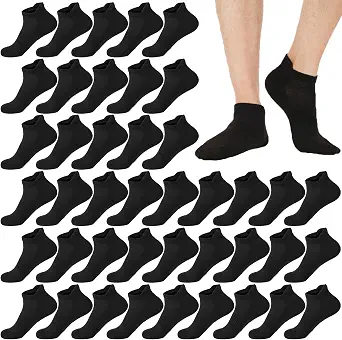 10-20 Pairs Athletic Ankle Socks for Men Breathable Low Cut Running Socks Cushioned Moisture Wicking for Sport Traveling