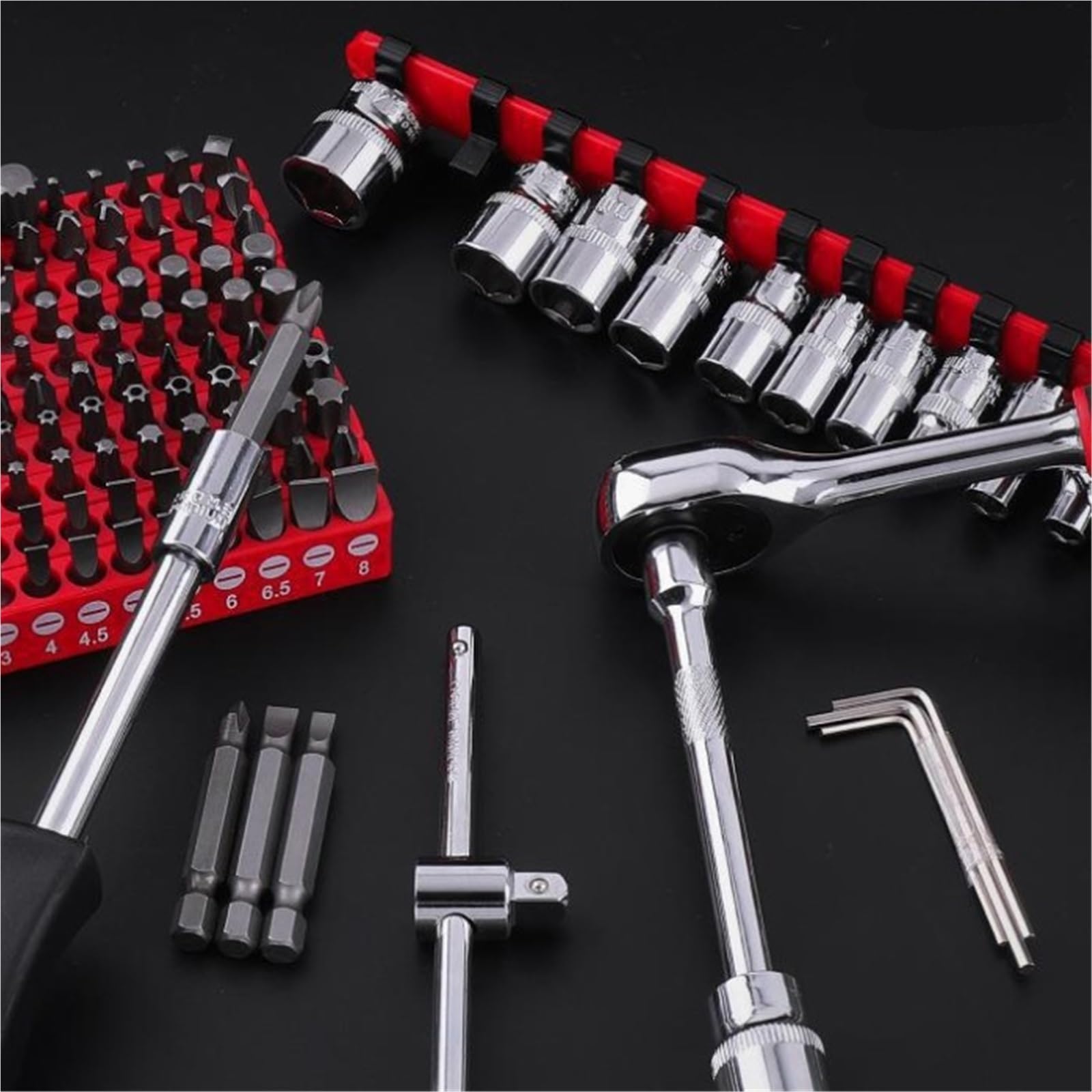 Samochód Narzędzie Zestaw Narzędzi Mechanicznych 126PCS Wielofunkcyjny Kluczy Nasadowych Z Grzechotką Etui Do Przechowywania Zestaw