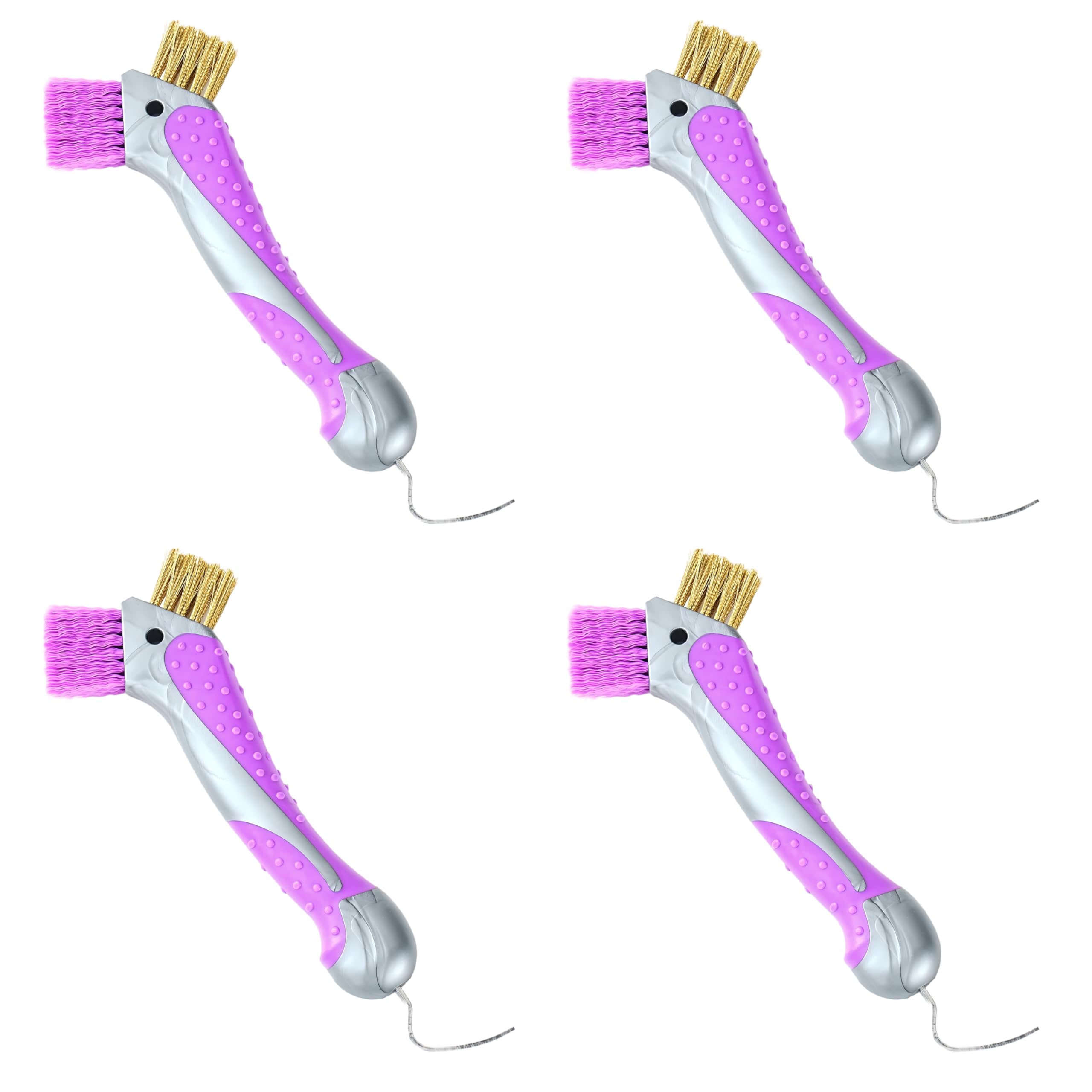 Horse Hoof Pick with Dual Brush,TPR Non-Slip Grip, Farrier Tool Hoof Pick for Horse Hoof Cleaning and Grooming