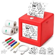 AI Voice Sticker Maker for Kids, Mini Inkless Thermal Printer, Portable Sticker Printer Machine Box for DIY Crafts, Journaling & Doodles, Birthday Toy Gift for Boys and Girls Ages 3+