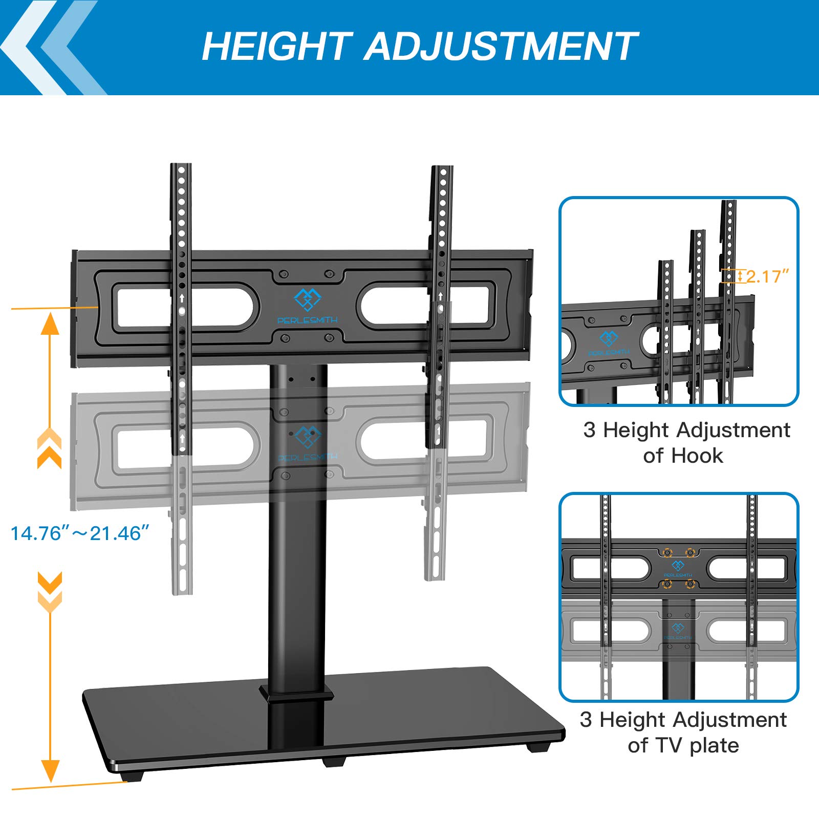 Buy Swivel Universal TV Stand Mount for 3770 Inch LCD OLED Flat/Curved