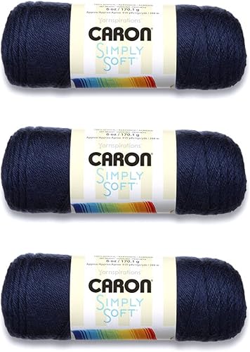 Caron Bulk Buy - Simply Soft - Ovillo de lana (3 unidades), Acrílico, Paquete de 3