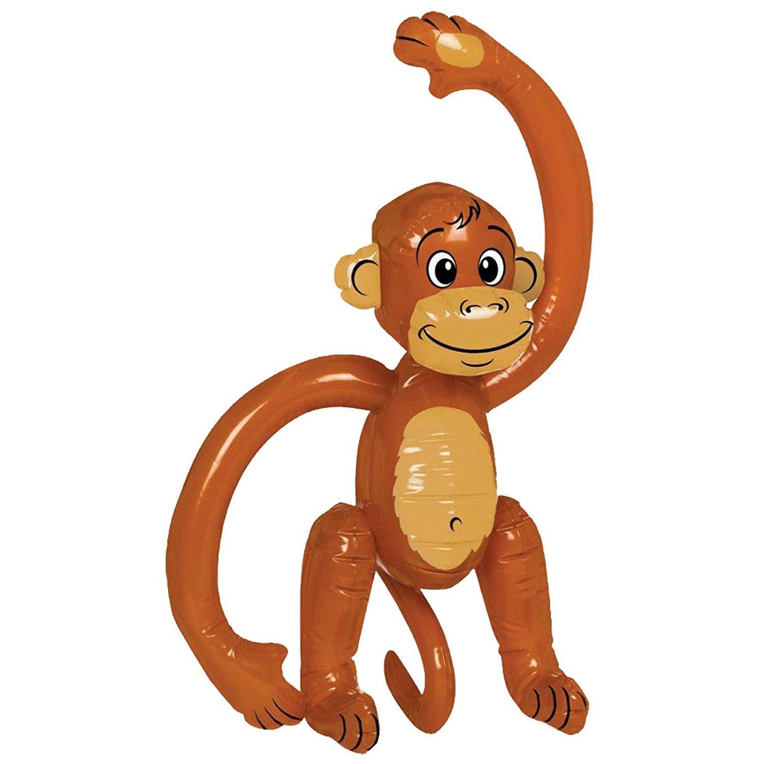 Shatchi 4 Pcs Inflatable Brown Monkey Blow Up Party Decorations 58 cm
