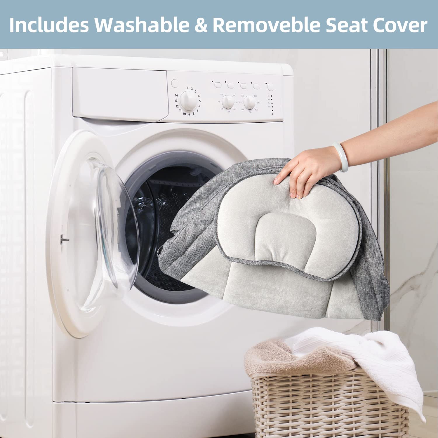 NAPEI Baby Swing for Infants to Toddler,Electric Portable Baby Swing and Bouncer,Bluetooth Infant Swing for Newborn with Remote Control,10 Music,5 Speed,3 Seat Position,Baby Rocker for Baby 0-9 Month