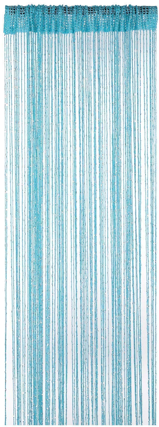WedDecor Turquoise String Curtains Glitter Fringe Panel Fly Screen Room Divider Tassel Curtain for Doors Doorway, Windows - Image 2