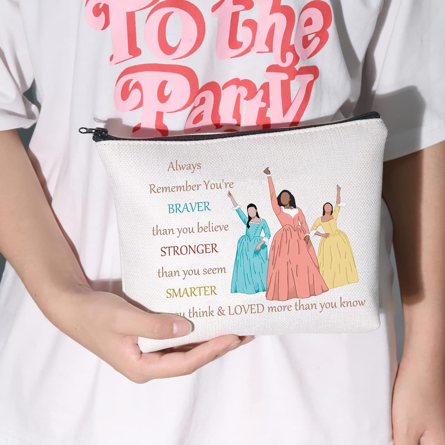 WZMPA Musical Character Cosmetic Bag Musical Lover Gift Theater Drama Zipper Pouch Bag Theater Merchandise, Always 3 People - Image 5