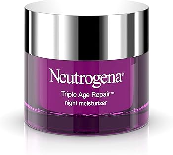 Neutrogena Triple Age Repair Night Cream, Vitamin C, Wrinkle & Dark Spot Remover, Firming Face & Neck, Glycerin & Shea Butter, 1.7 oz