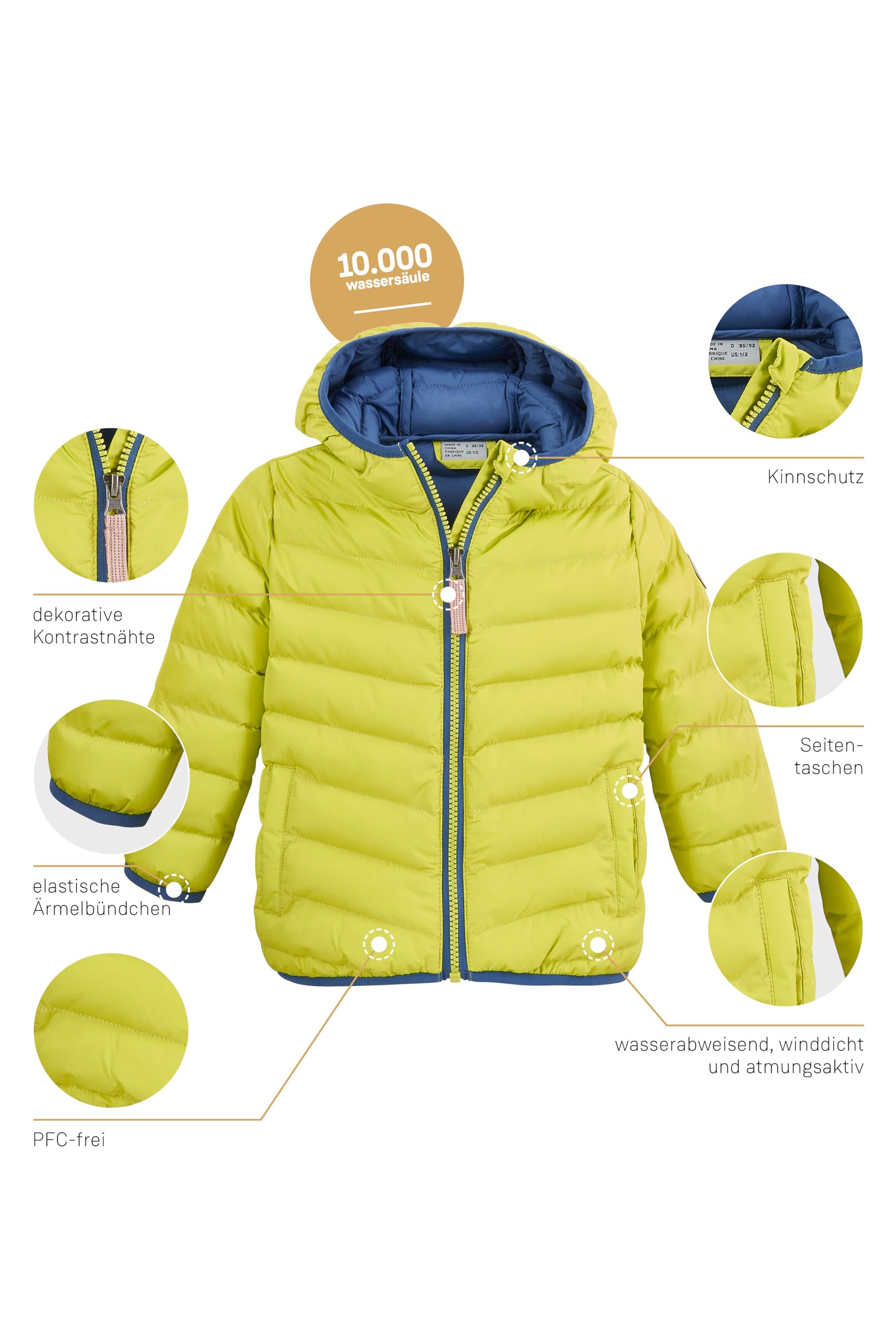 first instinct by killtec Unisex Fios 61 Mns Qltd Jckt Steppjacke mit Kapuze/Jacke in Daunenoptik