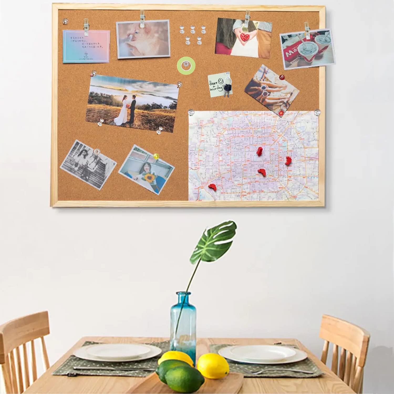 Hitefu 140-teiliges Pinnnadeln-Set – 5 Stile Transparente Reißzwecken Für Korktafel, Pinnwand & Wand