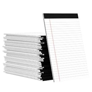 36 Pack Legal Pads 5x8 Small Notepad College Ruled Writing Pads Small Note Pads 5x8 White Narrow Ruled