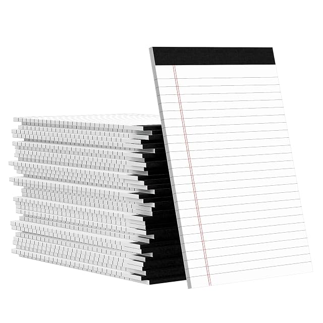 36 Pack Legal Pads 5x8 Small Notepad College Ruled Writing Pads Small Note Pads 5x8 White Narrow Ruled