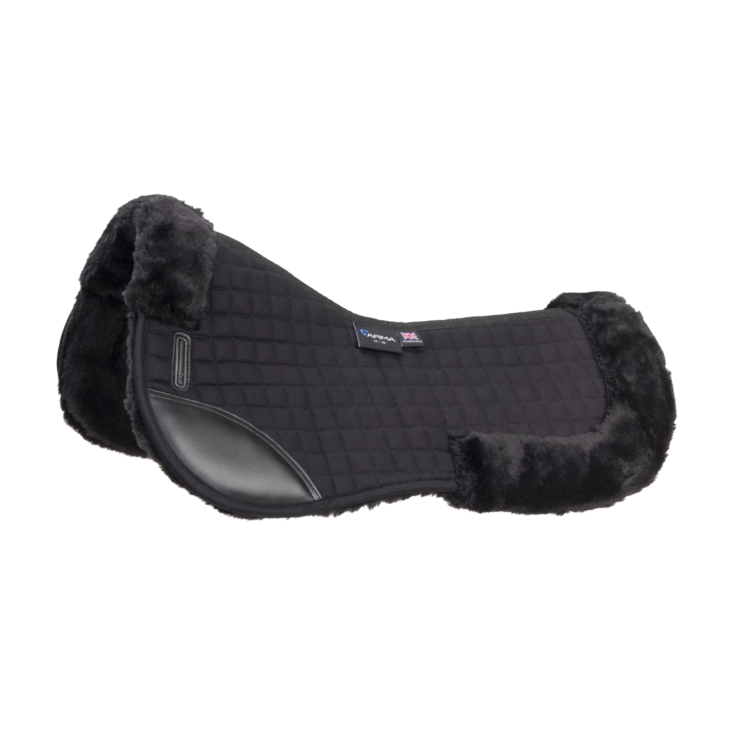Shires ARMA Deluxe Cotton Half Pad - Black/Black 17" โ image 1
