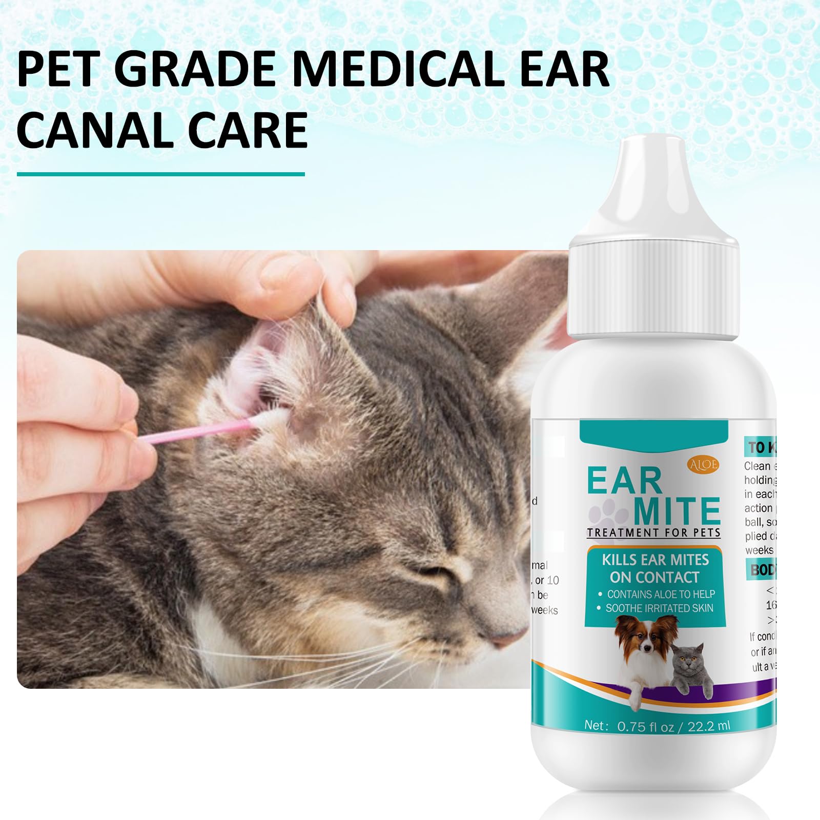 Ear Mite Treatment For Dogs, Ear Mite Treatment For Dog Cat Yeast Infection, Dog Ear Infection Treatment, Alleviation Suffering from Ear Mites & Itching and Odours Stinky Stuff for Dogs Ears - Image 3