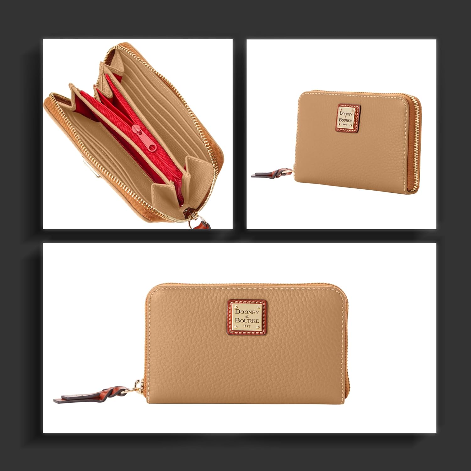 Dooney & Bourke Pebble Grain Medium Zip Around Wallet