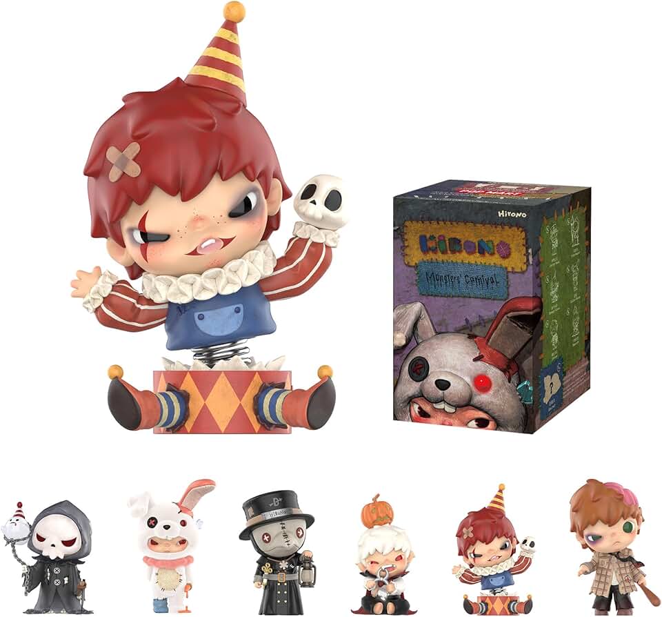 POP MART POP MART 廣野怪獸嘉年華系列盲盒人物、收藏玩具家居裝飾品、女孩和男孩的節日生日禮物，單盒