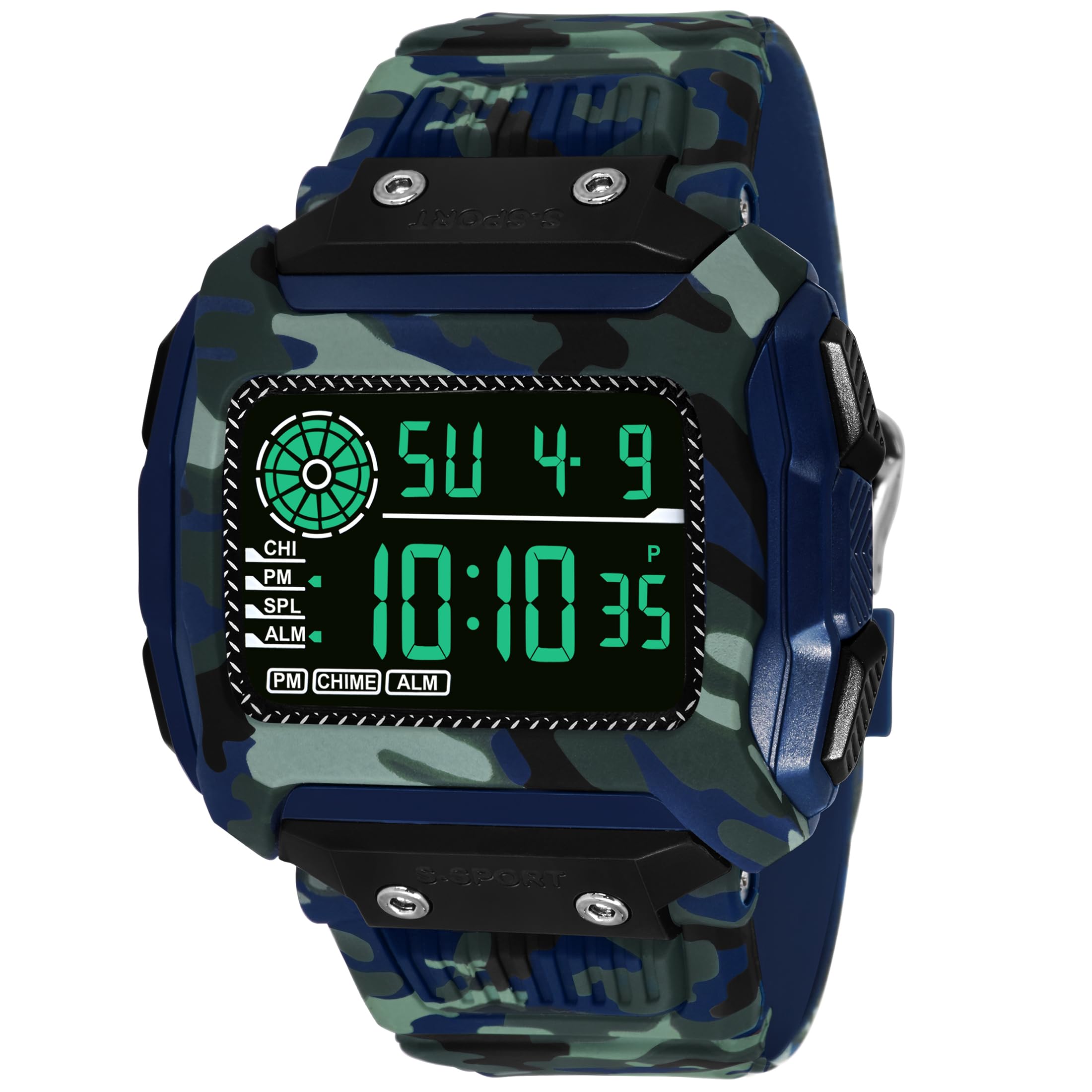 Eagle fly Square Digital Waterproof Mens Watch (Blue) (B0CZ77125J) Amazon Price History, Amazon Price Tracker