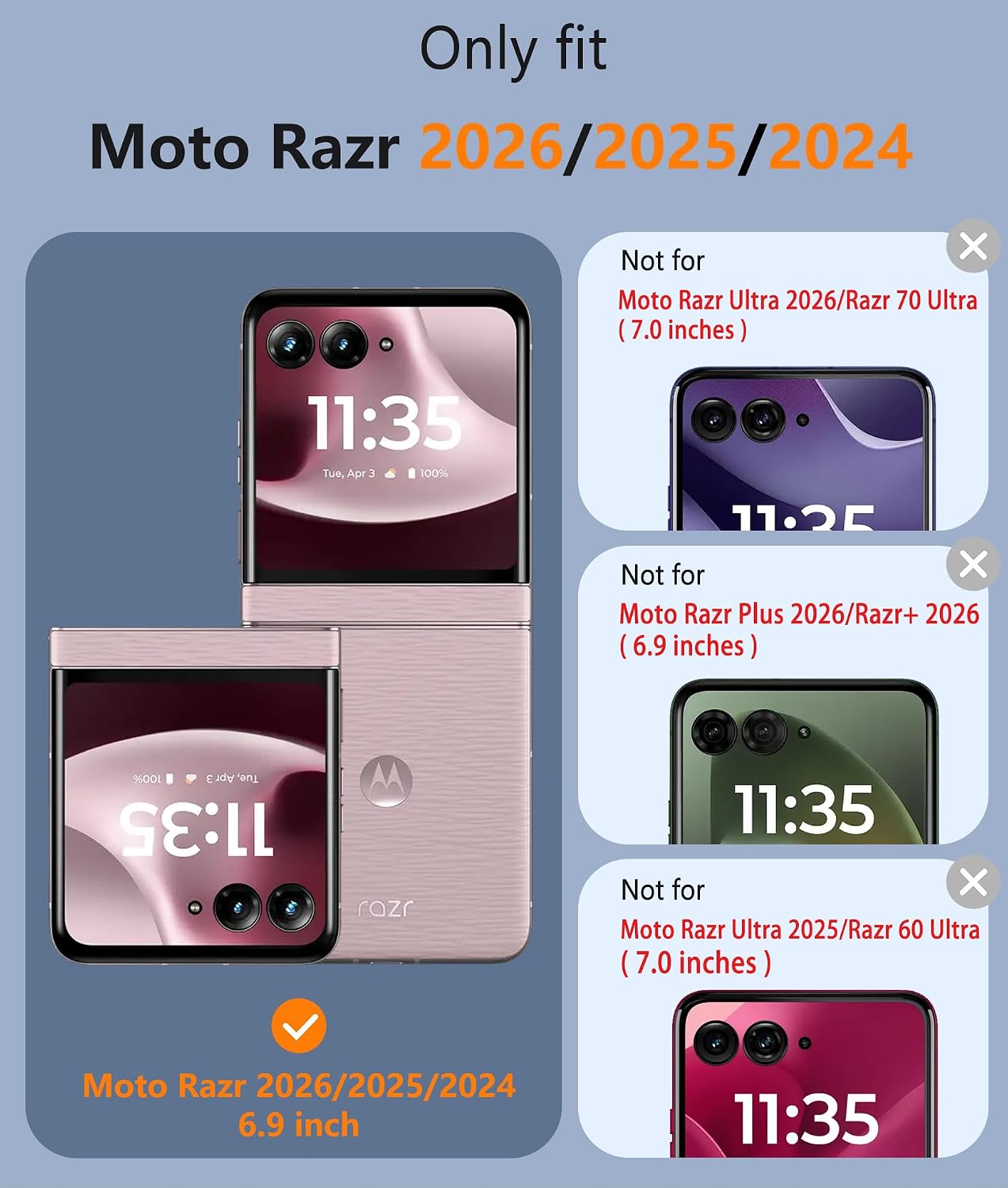 FNTCASE for Motorola Razr 2026/2025 Case: for Moto Razr 2024 Case with Hinge Protection & Screen Protector Magnetic Clear Cases Anti Yellowing Shockproof Protective Transparent Cell Phone Cover