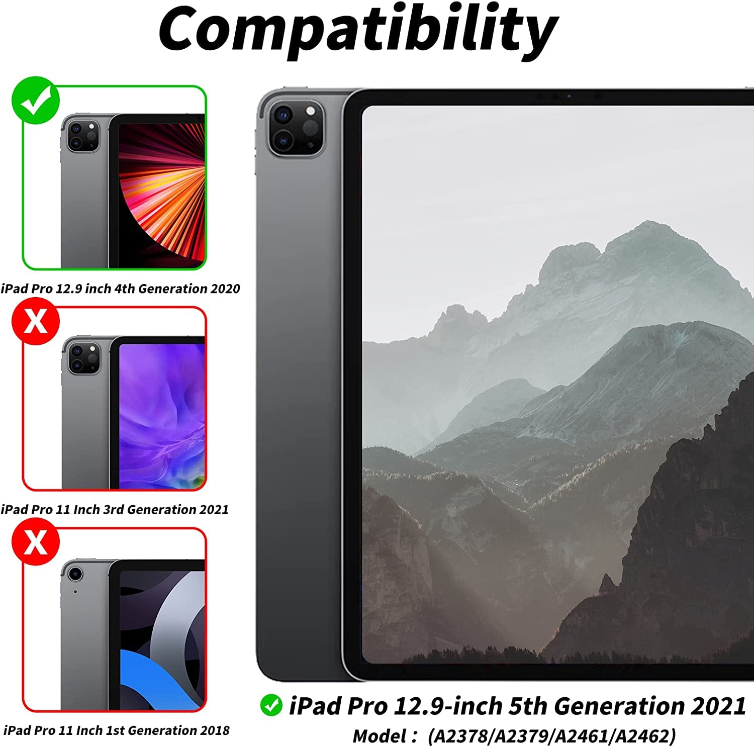 Rotating Case For IPad Pro 12.9 6th 2022/5th 4th 3rd Stand Cover