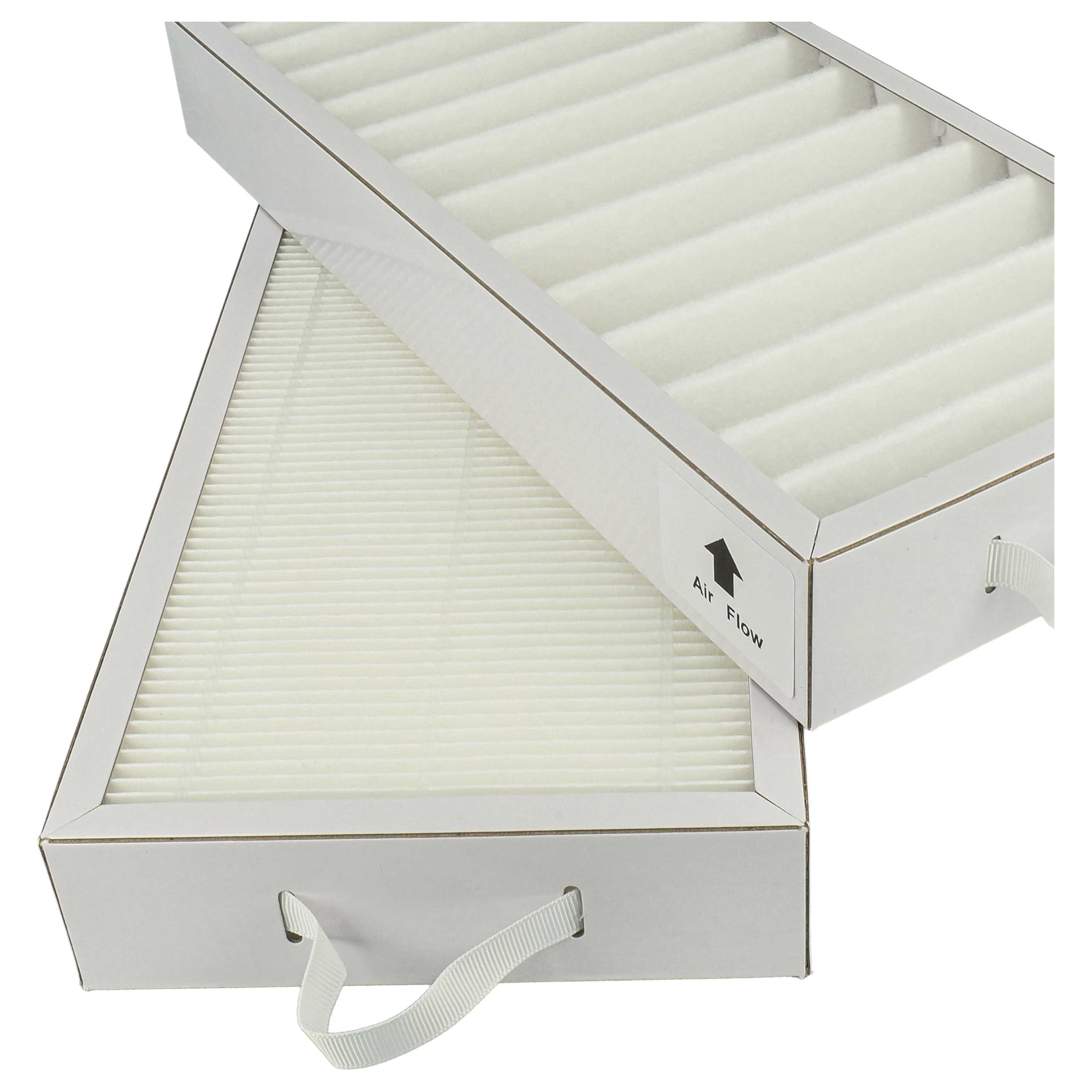 vhbw Filterset kompatibel mit Pluggit Avent P300N, AP300, P300 Lüftungsgerät - Luftfilter G4 / F7 (6 Stück), 35 x 16 x 4,5 cm, Weiß