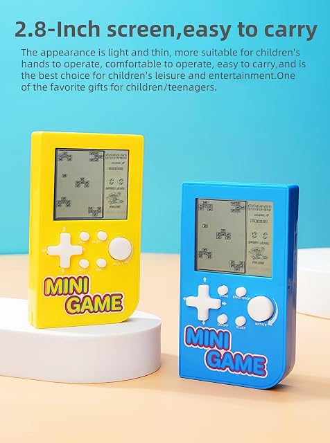 Foto 2 de 8 de CZT Mini Puzzle Consola de Juegos de Bloques 26 Juegos de Ladrillos Retro Consola Portátil…