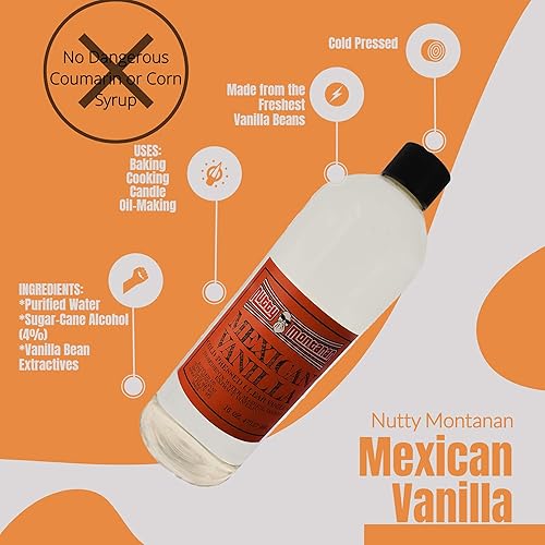 Miniatura 2 de Nutty Montanan - Extracto oscuro o transparente de vainilla auténtica mexicana prensada en frío sin cumarina