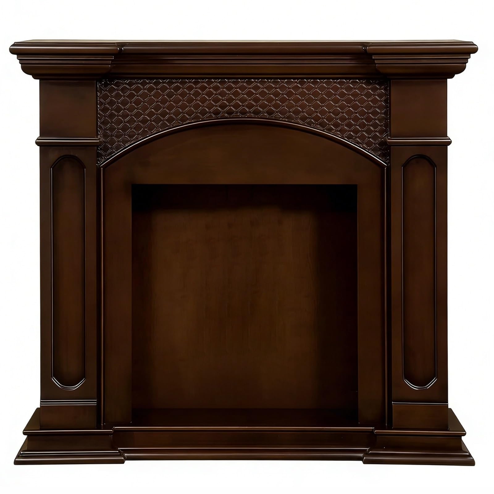 Mantels Surrounds Traditional Wood Fireplace Mantel Freestanding Decorative Surround (No Insert) Decorated Frame