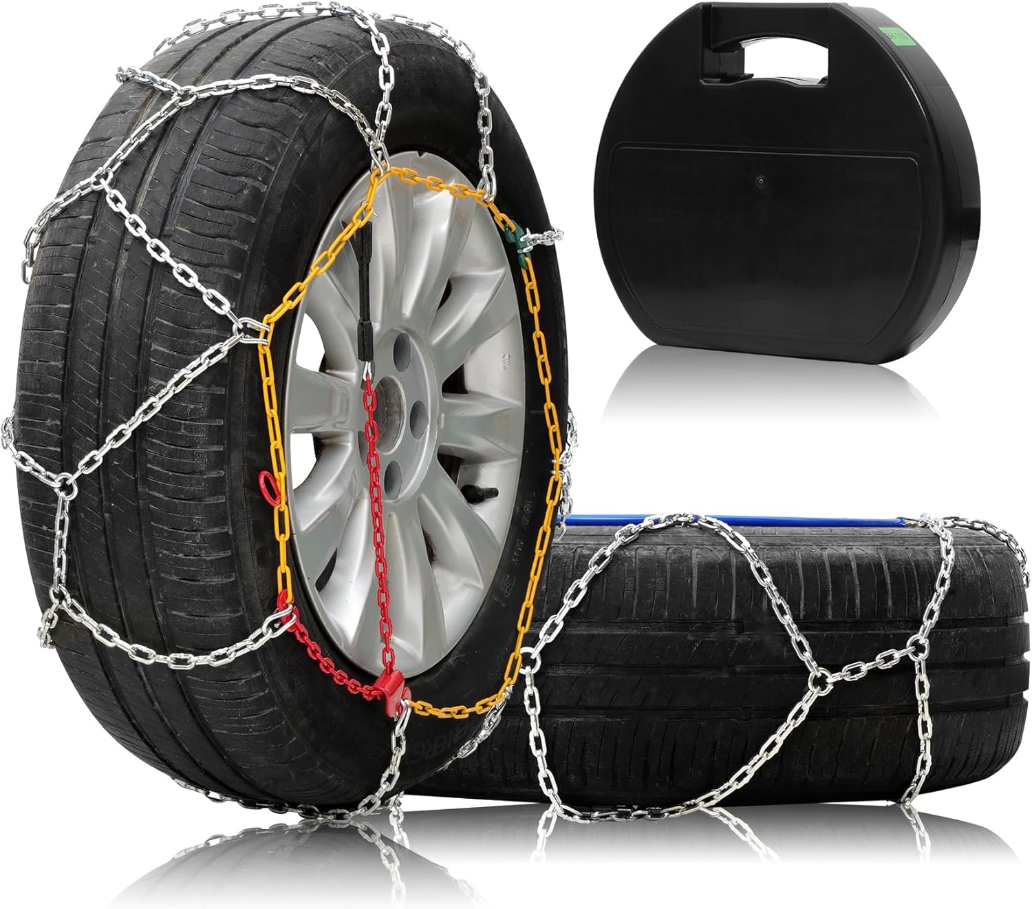 KN90 Snow Chains for Car,SUV, pickup, truck,Adjustable Snow Chains, Fit for Tire