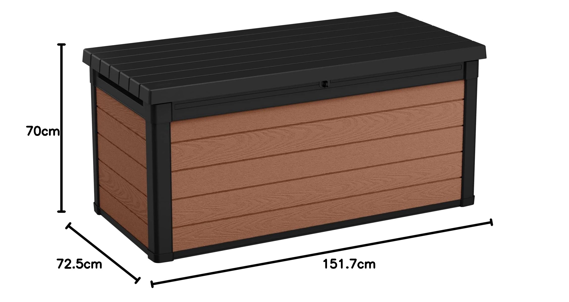 Keter Gartentruhe Cortina braun - 570 Liter Aufbewahrungsbox für den Außenbereich