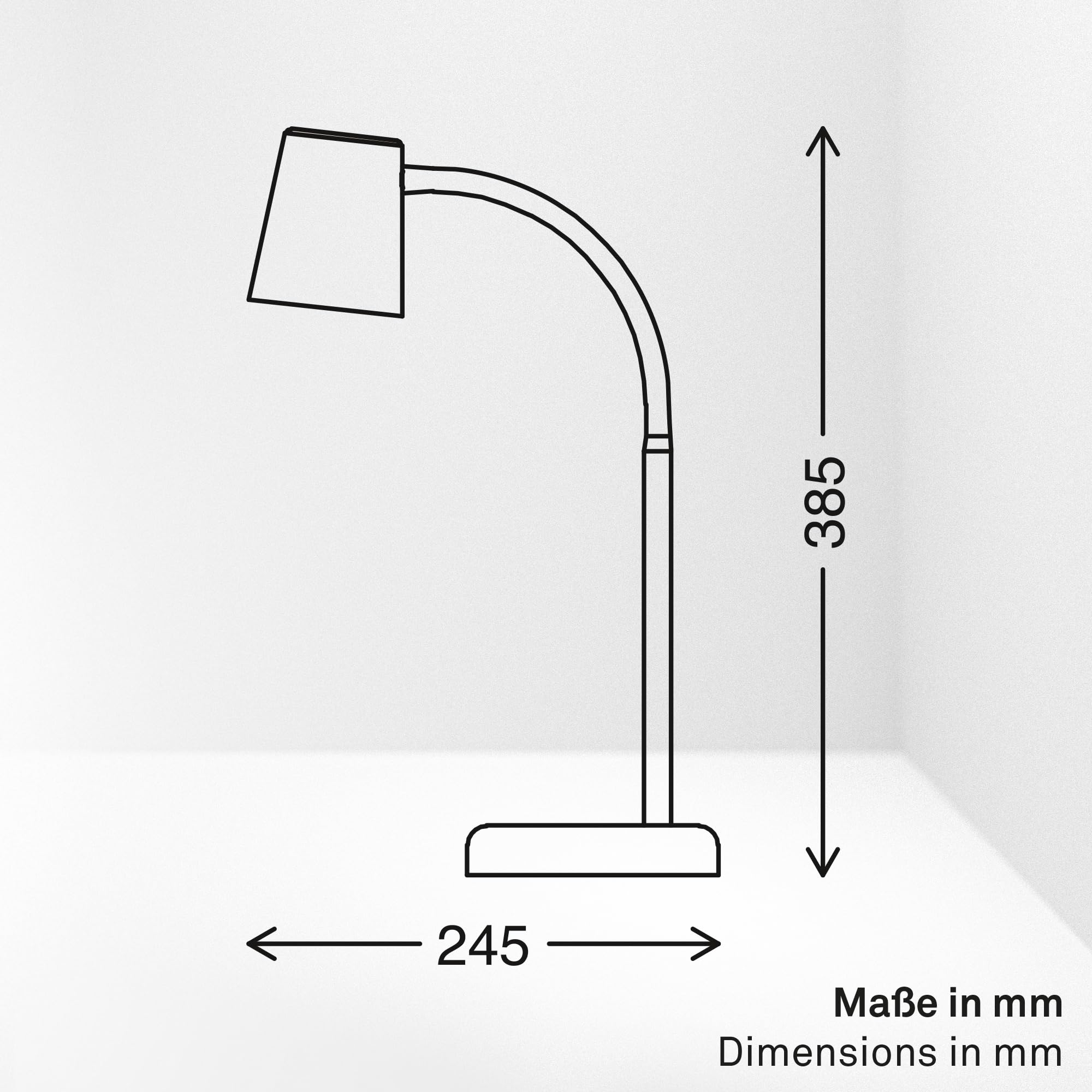BRILONER – Lampka nocna, lampa biurkowa, obrotowa, lampa stołowa GU10 do domowego biura z przełącznikiem kablowym, lampka do czytania, biała