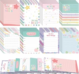 Thenshop 1600 Pcs Pastel Sticky Notes Set 4" x 3" Inspirational Pastel Colors Self-Stick Notes Motivational Memo Pad Teacher Appreciation Gifts Adhesive Memo Pads for Employee Office Favors Supplies