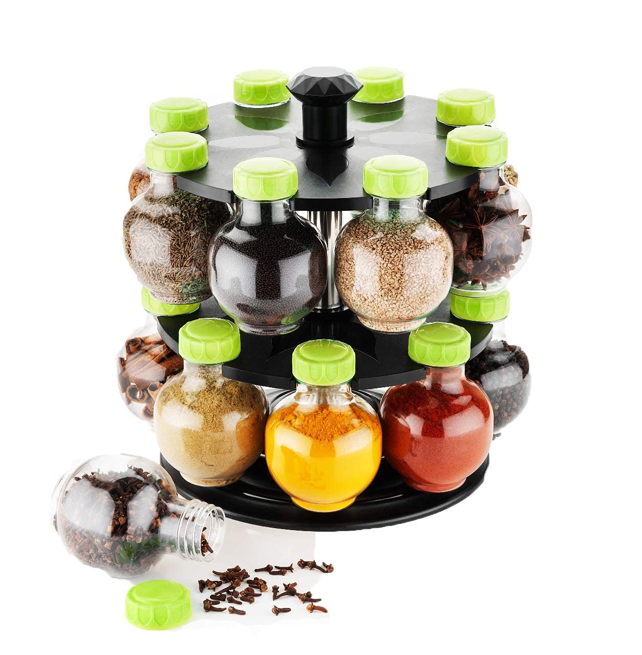 Buy PROMISIVE Multipurpose Large Size Revolving Plastic Spice Rack 16