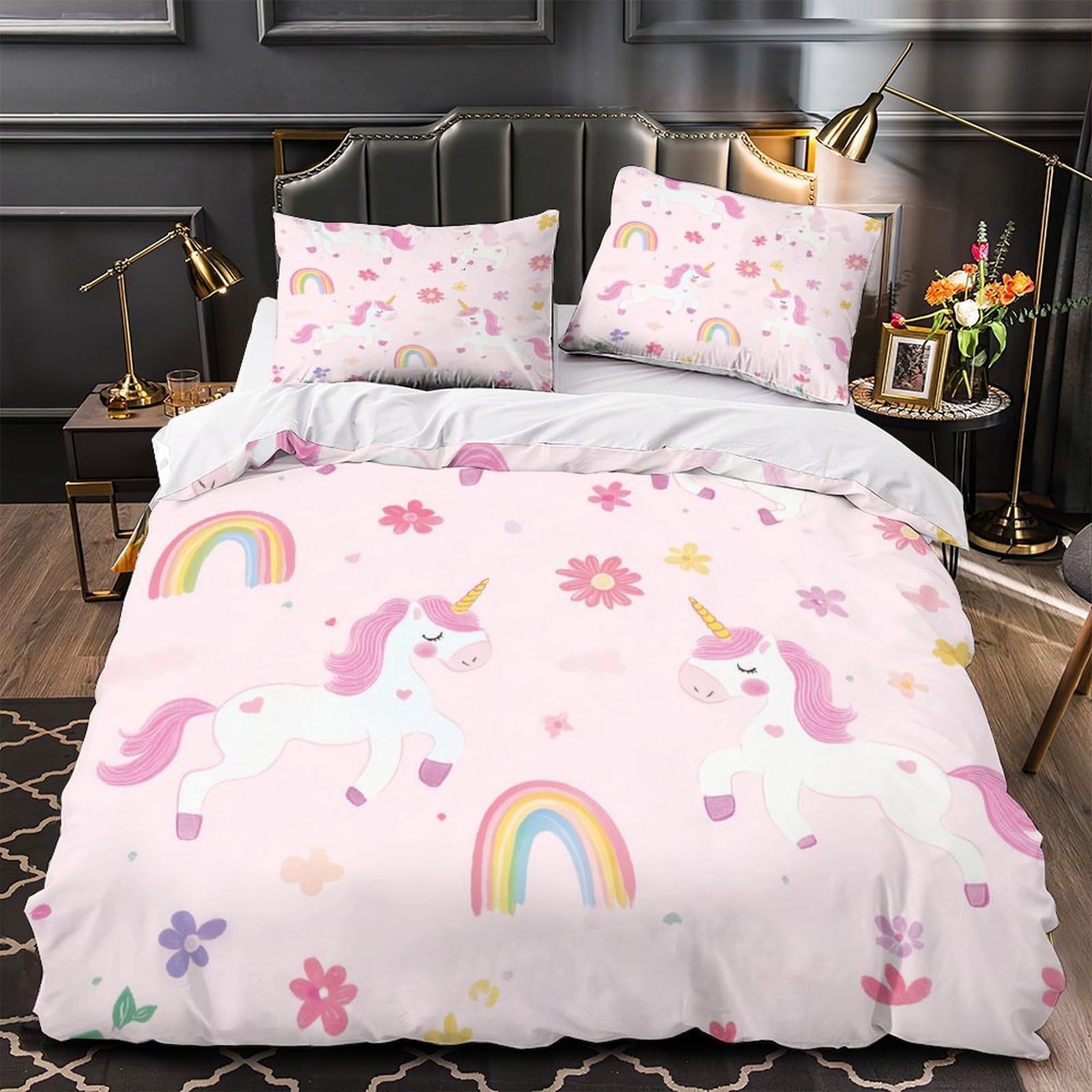 Housse de couette hypoallergénique respirante et légère parure lit enfant 3D