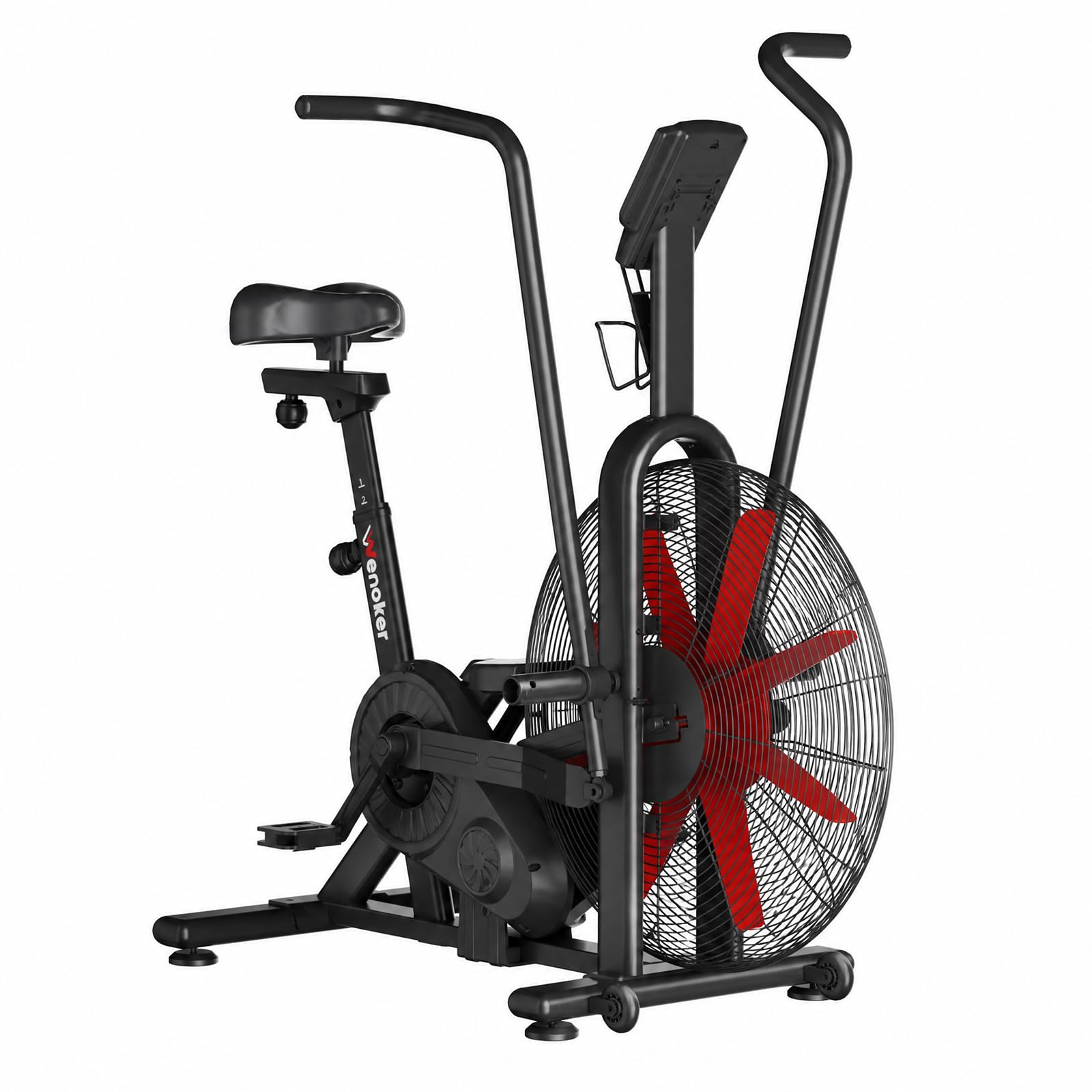 Wenoker A30 Air-Resistance Exercise Bike, Air Bike with Smart APP, ISCC PLUS Certified, Transmission Ratio 15:1, Stationary Fan Bike for Home Gym HIIT Full Body Workout
