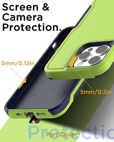 Miniatura 6 de AICase Funda para iPhone 14 Pro Max con protector de pantalla de vidrio + lente de cámara, resistente protección contra caídas, cuerpo completo,
