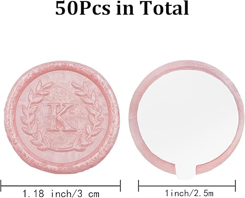 Miniatura 216 de 50 calcomanías adhesivas de cera con letra F, hechas a mano, sin necesidad de sellar, rasgar y usar calcomanías de cera para invitaciones de boda