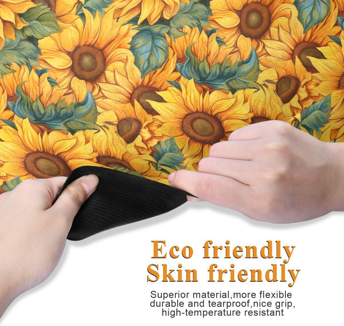 ALAZA Watercolor Sunflower Floral Yoga Mat Non Slip Fitness Exercise Mat, Workout Mat for Yoga, Pilates and Floor Exercises