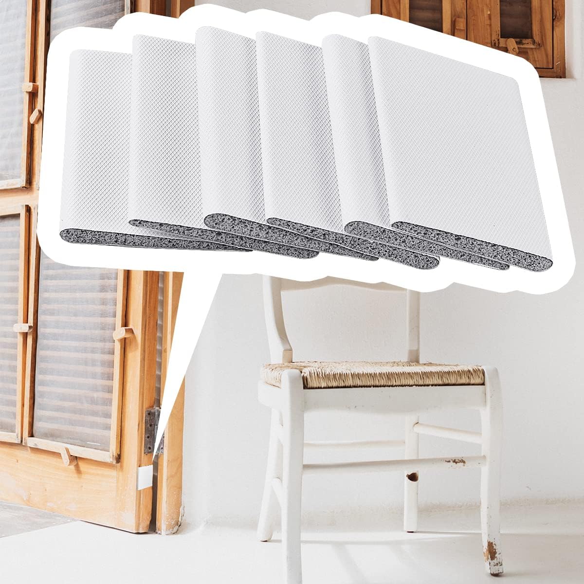 30Pcs Door Corner Seals Exterior Self-Adhesive Door Frame Seal Corner Foam Door Frame Seal Draft Stopper Corner Seal Pads with Adhesive for Isolation of Noise and Weather Stripping (White)