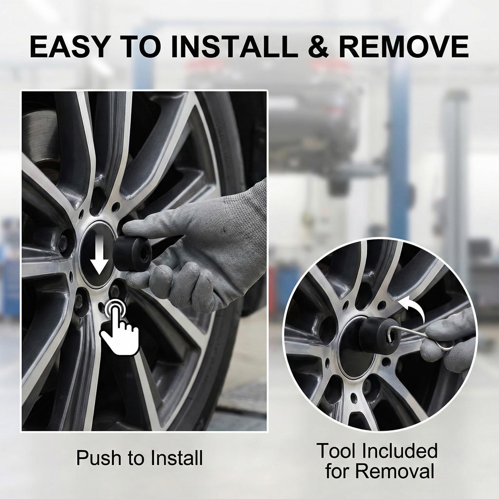 20 Stück Radschraubenkappen 17mm, Schraubenabdeckung Auto Radkappen, Diebstahlschutz schraubenkappen, Kompatibel mit VW Golf Passat Beetle Kompatibel mit Audi, alle Automarken - 5