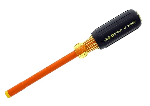 Miniatura 2 de IDEAL Electrical 35-9104 Juego de destornilladores de tuercas aislantes 7 piezas naranja, destornilladores de eje de 4 pulgadas con asas de agarre