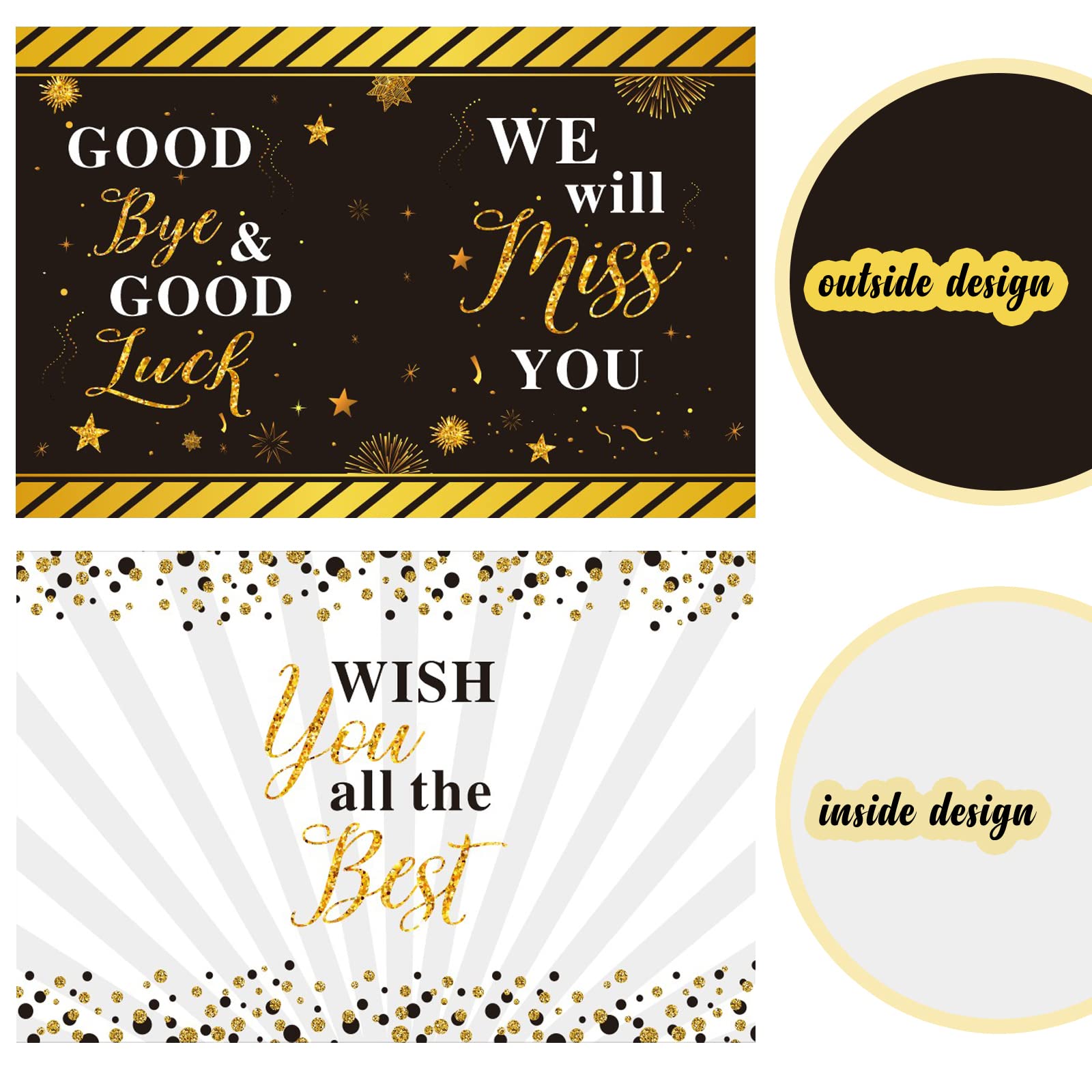 Idealmuzik Farewell Party Decorations, Jumbo Farewell Card With Envelope, We Will Miss You Going Away Gift for Coworker Men Women, Goodbye Good Luck Retirement Card Guest Book Party Supplies