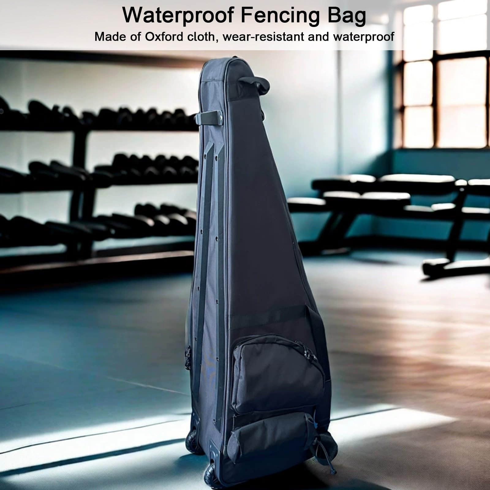 Mochila Portátil para Esgrima, Bolsa de Ruedas de Esgrima, Cremallera de Doble Sentido, Ideal para Entrenamiento de Florete, Espada y Sable