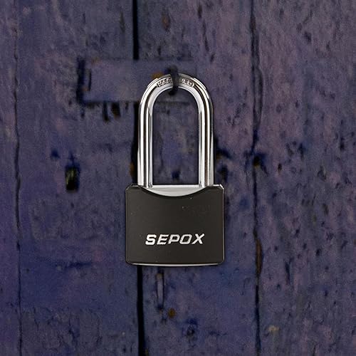 Miniatura 9 de SEPOX Paquete de 50 candados para exteriores de 1-916 pulgadas, con llave igual, cuerpo de acero resistente, recubrimiento en polvo negro, grillete